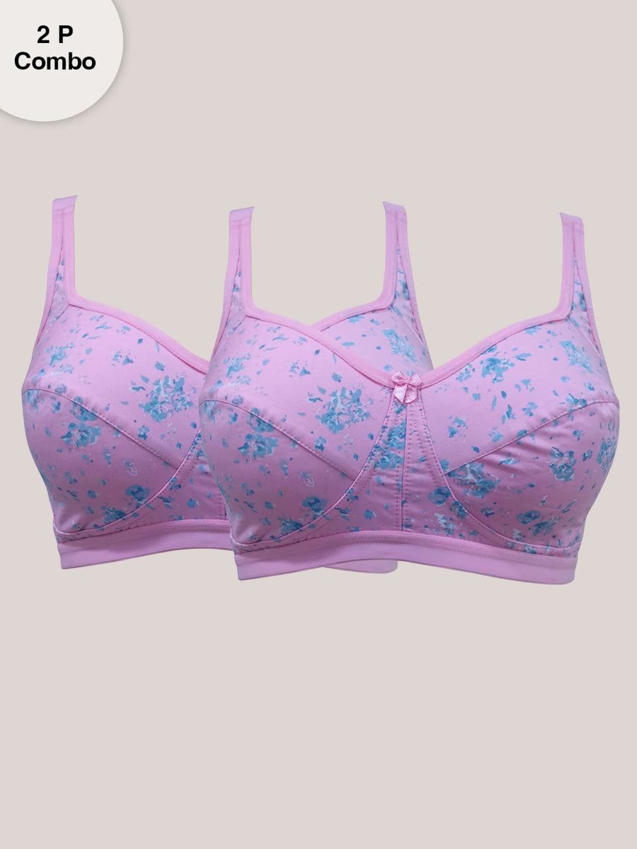 Buy PrivateLifes Pink Printed Cotton Minimiser Bra For Women(PL-BR-220004)  Online at Best Prices in India - JioMart.