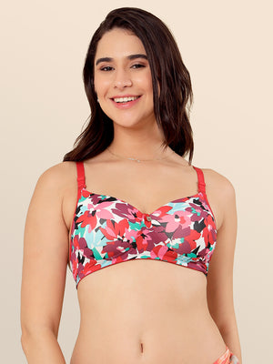 Kalyani Luna Women's Soft Padded Seamless Cups Everyday Printed T-Shirt Bra| PRINT1 PRINT2