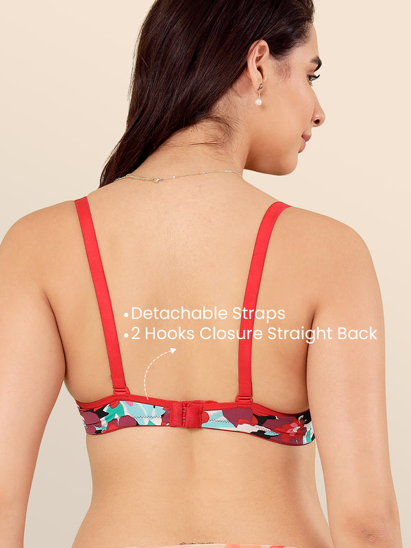 Kalyani Luna Women's Soft Padded Seamless Cups Everyday Printed T-Shirt Bra| PRINT1 PRINT2