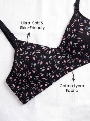 Kalyani Clara Women's Light Padded Seamless Everyday Printed T-Shirt Bra | PRINT1 PRINT1
