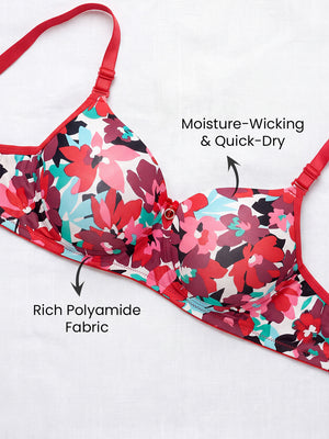 Kalyani Luna Women's Soft Padded Seamless Cups Everyday Printed T-Shirt Bra| PRINT1 PRINT1