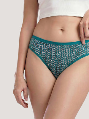 Kalyani 11028 Women Cotton Low Waist Printed Panties (Briefs) | Pack of 6