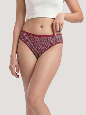 Kalyani 11028 Women Cotton Low Waist Printed Panties (Briefs) | Pack of 6