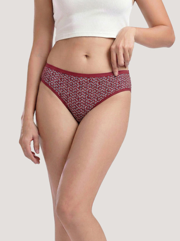 Kalyani 11028 Women Cotton Low Waist Printed Panties (Briefs) | Pack of 6