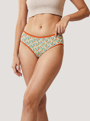 Kalyani 11032 Women Cotton Low Waist Printed Panties (Briefs) | Pack of 6