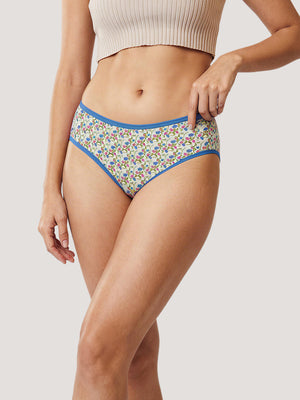 Kalyani 11032 Women Cotton Low Waist Printed Panties (Briefs) | Pack of 6