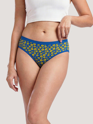 Kalyani 11033 Women Cotton Low Waist Printed Panties (Briefs) | Pack of 6