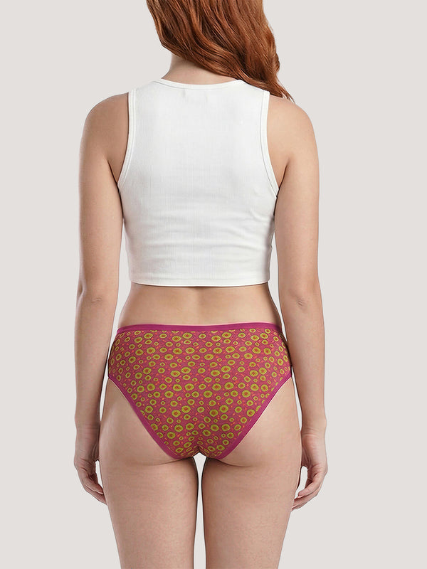 Kalyani 11033 Women Cotton Low Waist Printed Panties (Briefs) | Pack of 6