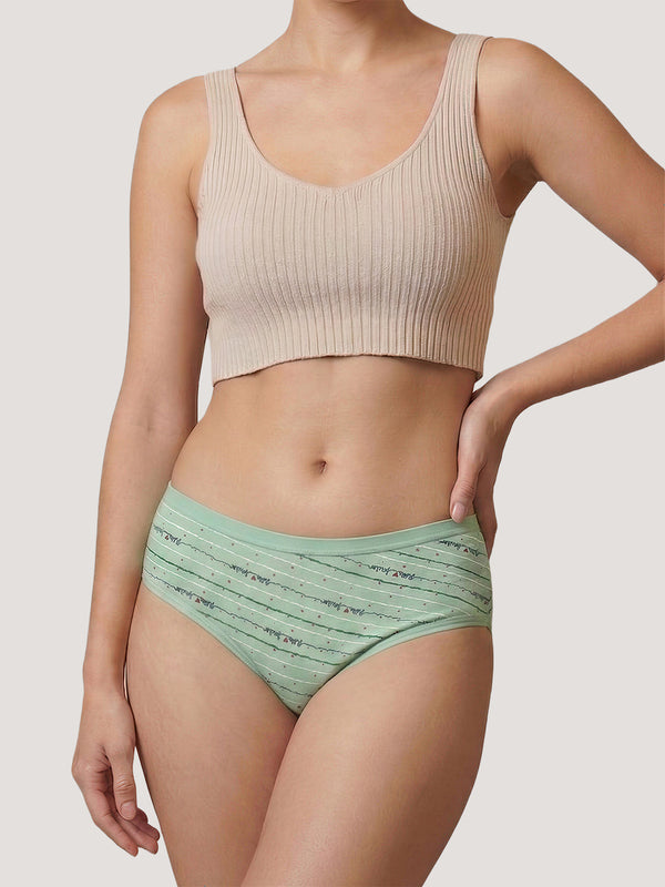 Kalyani 11036 Women Cotton Low Waist Printed Panties (Briefs) | Pack of 6