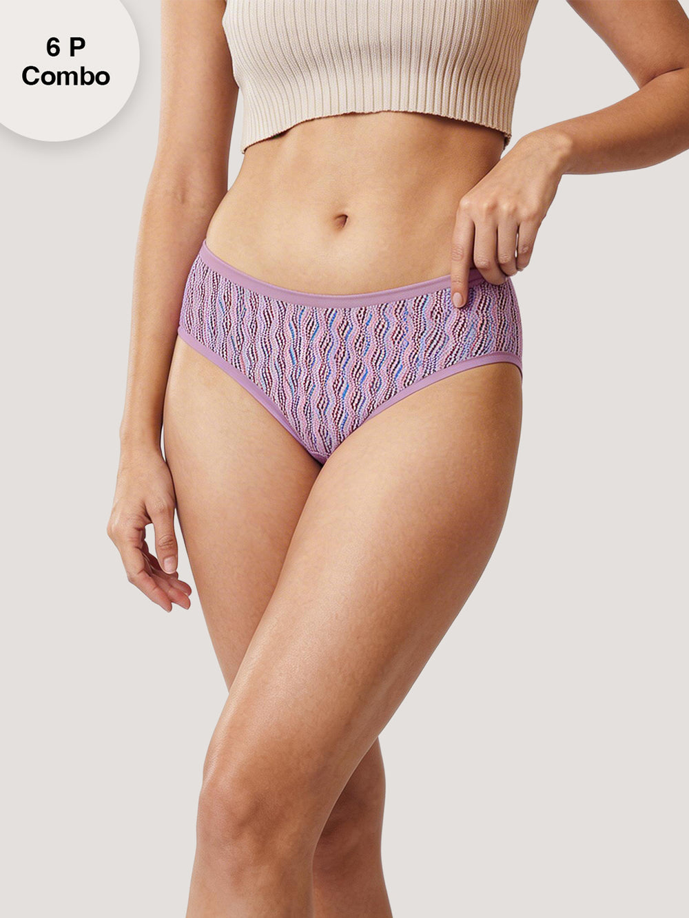 Kalyani 11037 Women Cotton Low Waist Printed Panties (Briefs) | Pack of 6