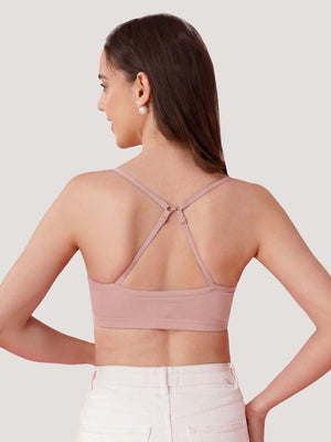 Kalyani Mia Full Coverage Double Layered Cups Cotton Beginners Bra |Pack of 3 CREPE & CREPE & CREPE