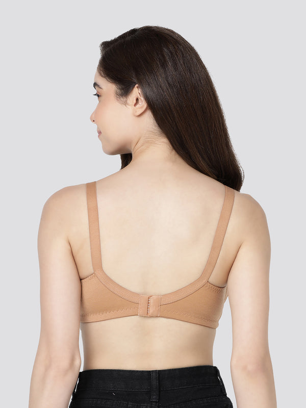 Anaya Full Coverage M Frame Minimizer Bra | Pack of 3-ONION CAMEL WHITE