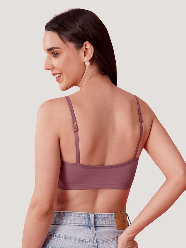 Kalyani Mia Full Coverage Double Layered Cups Cotton Beginners Bra |Pack of 3 ONION RUST  ONION RUST  ONION RUST
