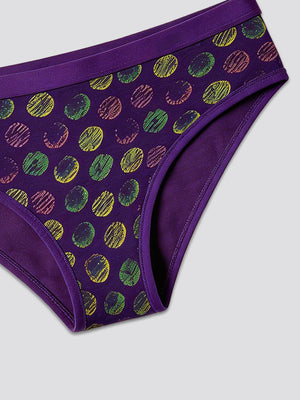 Kalyani 3525 Medium Coverage Cotton Lycra Fabric Mid Waist Printed Hipster Panties for Women | Pack of 6 | Colors and Prints may vary