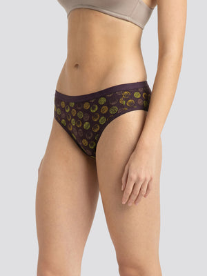 Kalyani 3525 Medium Coverage Cotton Lycra Fabric Mid Waist Printed Hipster Panties for Women | Pack of 6 | Colors and Prints may vary