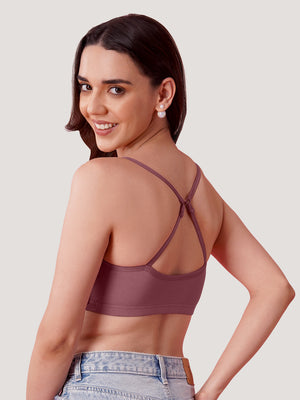 Kalyani Mia Full Coverage Double Layered Cups Cotton Beginners Bra |Pack of 3 ONION RUST  ONION RUST  ONION RUST