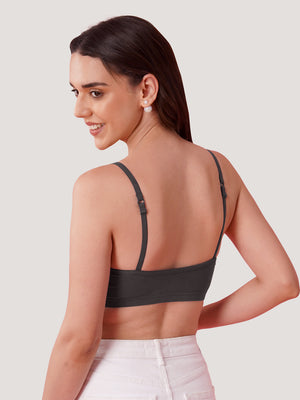 Kalyani Mia Full Coverage Double Layered Cups Cotton Beginners Bra |Pack of 3 ASH & ASH & ASH