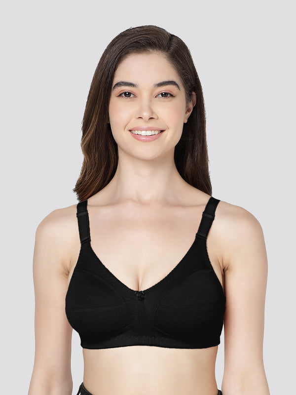 Anaya Full Coverage M Frame Minimizer Bra | Pack of 3-ONION PEACH BLACK