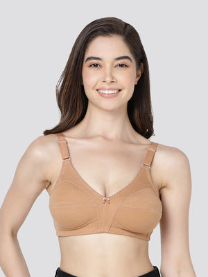 Anaya Full Coverage M Frame Minimizer Bra | Pack of 3-ONION CAMEL WHITE