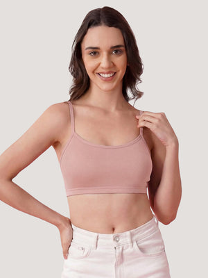 Kalyani Mia Full Coverage Double Layered Cups Cotton Beginners Bra |Pack of 3 CREPE  S.BLUE  BLACK