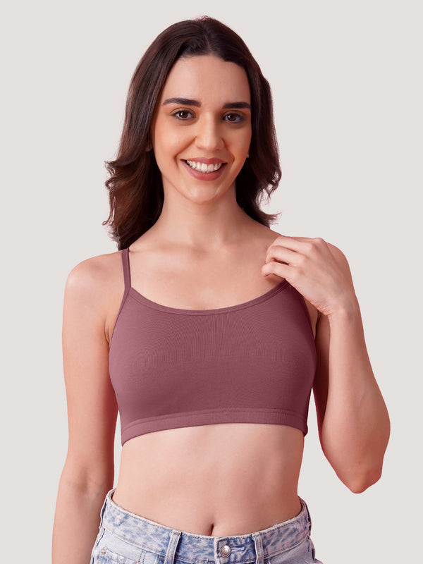 Kalyani Mia Full Coverage Double Layered Cups Cotton Beginners Bra |Pack of 3 ONION RUST  ONION RUST  ONION RUST