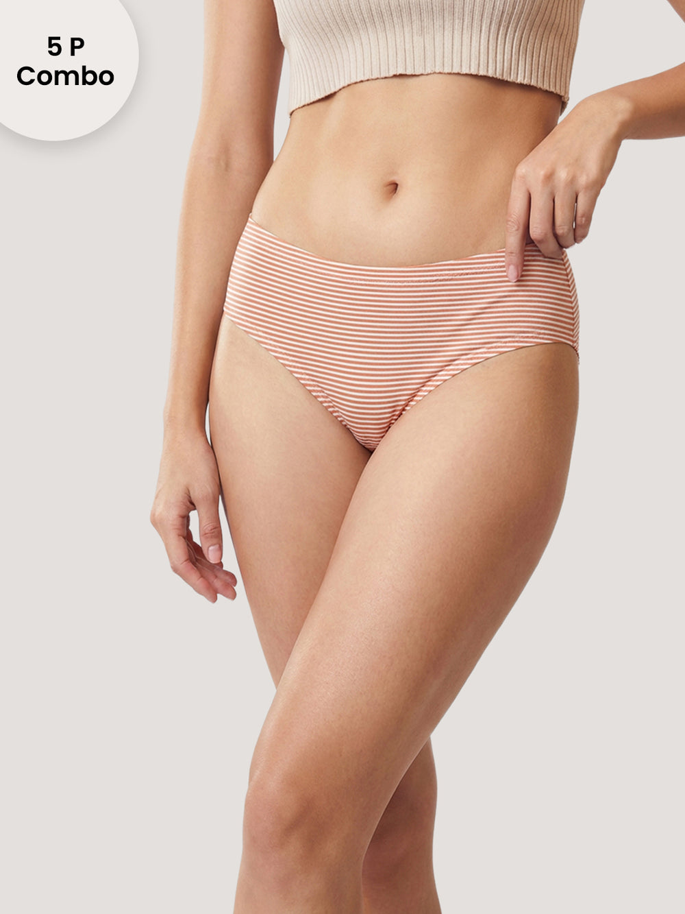 Kalyani 50004 Mid Coverage Super Comfortable Printed Panties | Pack of 5