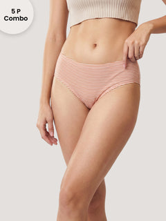 Kalyani 50004 Mid Coverage Super Comfortable Printed Panties | Pack of 5