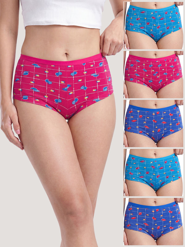 Kalyani 5507 Printed Soft & Breathable Cotton Panties | Pack of 6