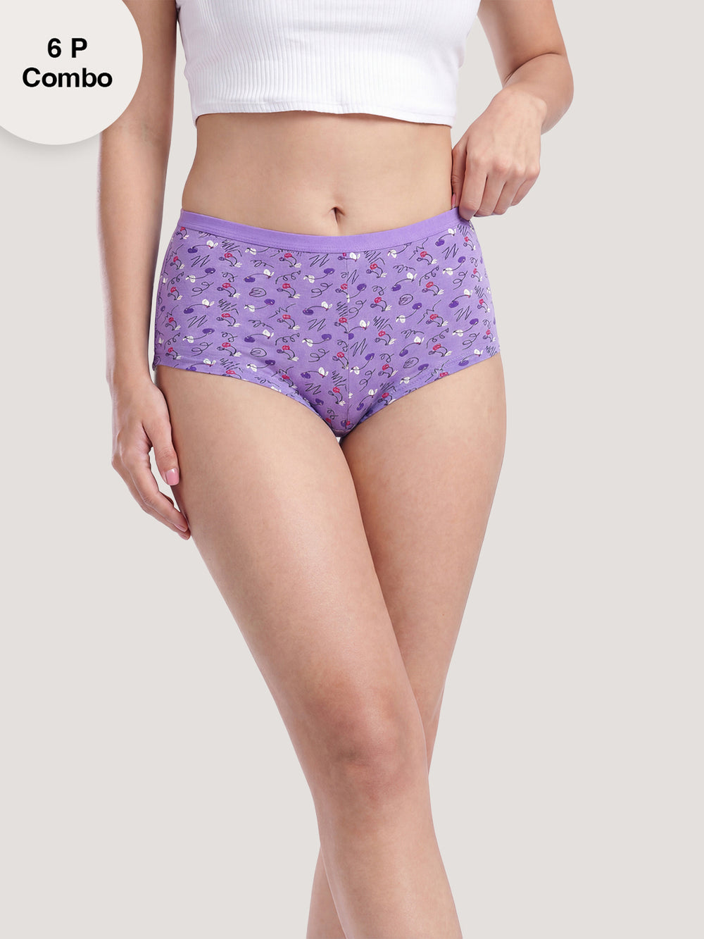 Kalyani 5508 Printed Soft & Breathable Cotton Panties | Pack of 6