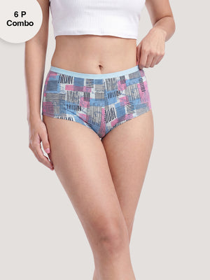 Kalyani 5511 Printed Soft & Breathable Cotton Panties | Pack of 6
