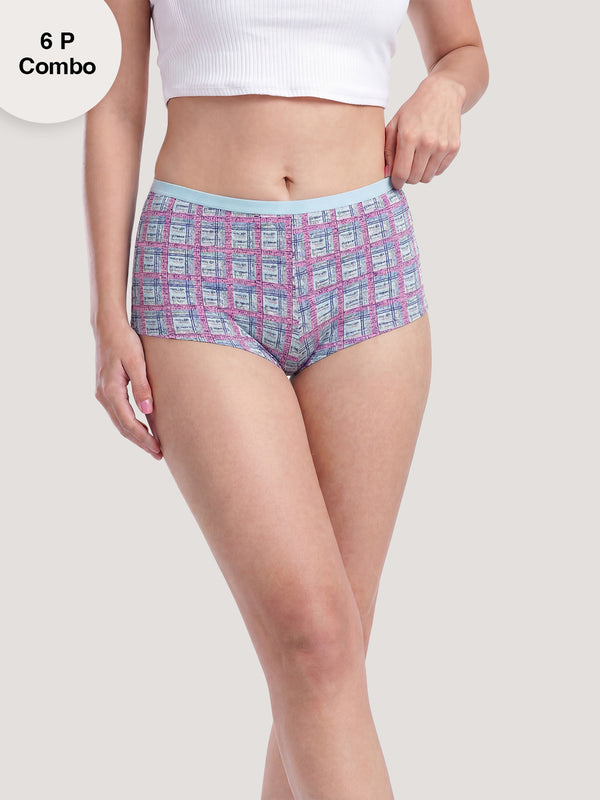 Kalyani 5512 Printed Soft & Breathable Cotton Panties | Pack of 6