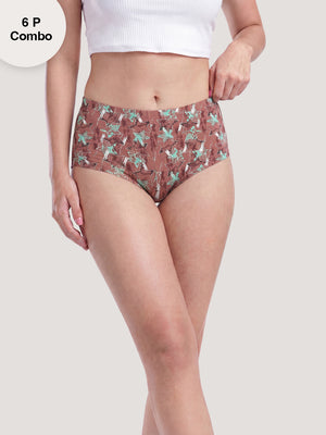 Kalyani 5518 Printed Soft & Breathable Cotton Panties | Pack of 6
