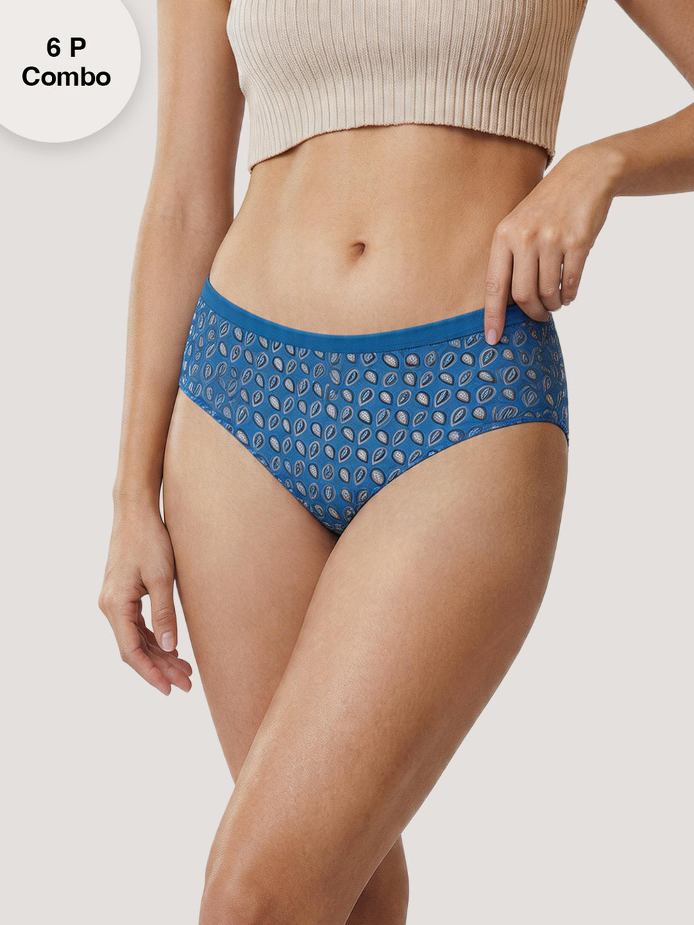 Kalyani 58004 Super Comfy Cotton Low Waist Panties (Briefs) for Women | Pack of 6