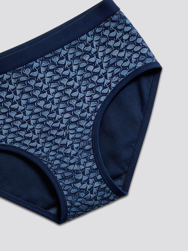 Kalyani 59004 Women's High Coverage Mid Waist Cotton Hipster Panties | Pack of 6 | Colors and Prints may vary