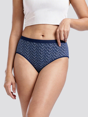 Kalyani 59004 Women's High Coverage Mid Waist Cotton Hipster Panties | Pack of 6 | Colors and Prints may vary