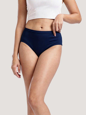 Kalyani 59004 Women's High Coverage Mid Waist Cotton Hipster Panties | Pack of 6 | Colors and Prints may vary