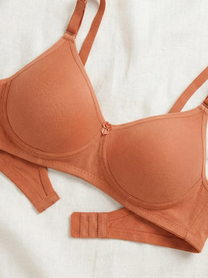 Evlyn Double Layered Cups Regular Bra | Pack of 3 | D.PEACH GREY BLACK