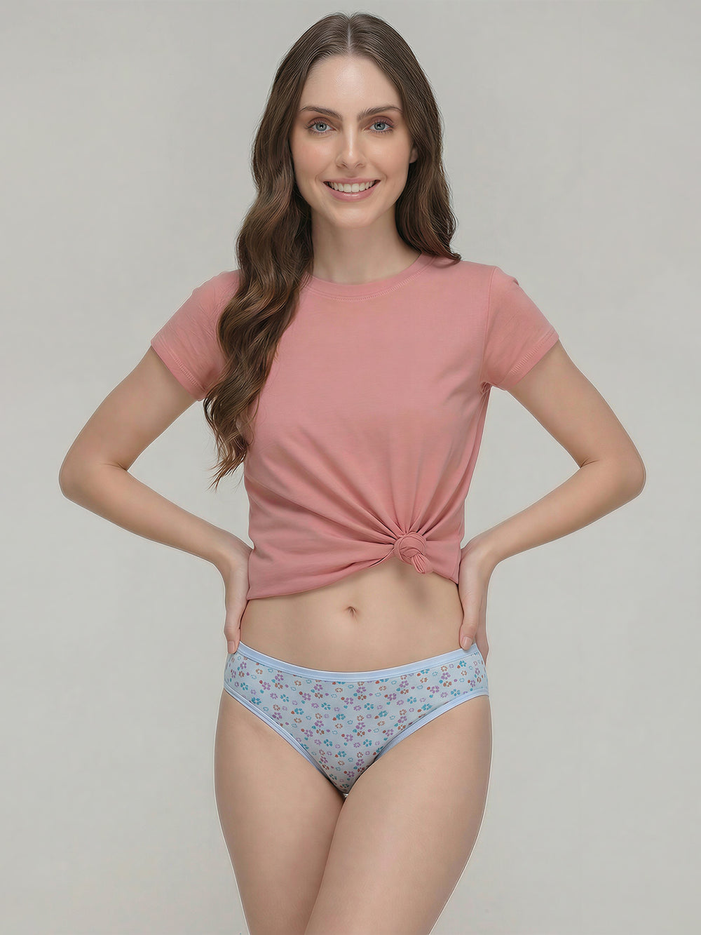 Kalyani 6072 Low Waist Bikini Style Cotton Printed Panties | Pack of 6 | Colors and Prints may vary