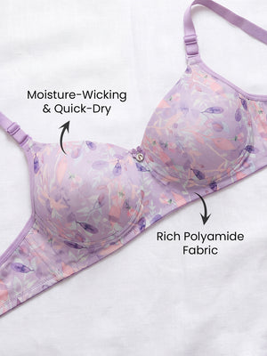 Kalyani Luna Women's Soft Padded Seamless Cups Everyday Printed T-Shirt Bra| PRINT2 PRINT2