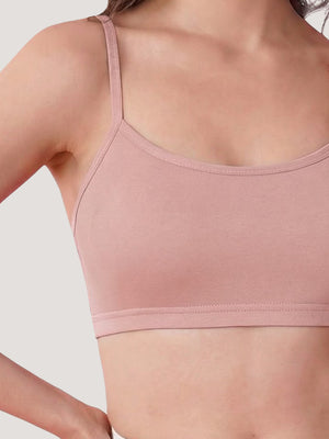 Kalyani Mia Full Coverage Double Layered Cups Cotton Beginners Bra |Pack of 3 CREPE & CREPE & CREPE