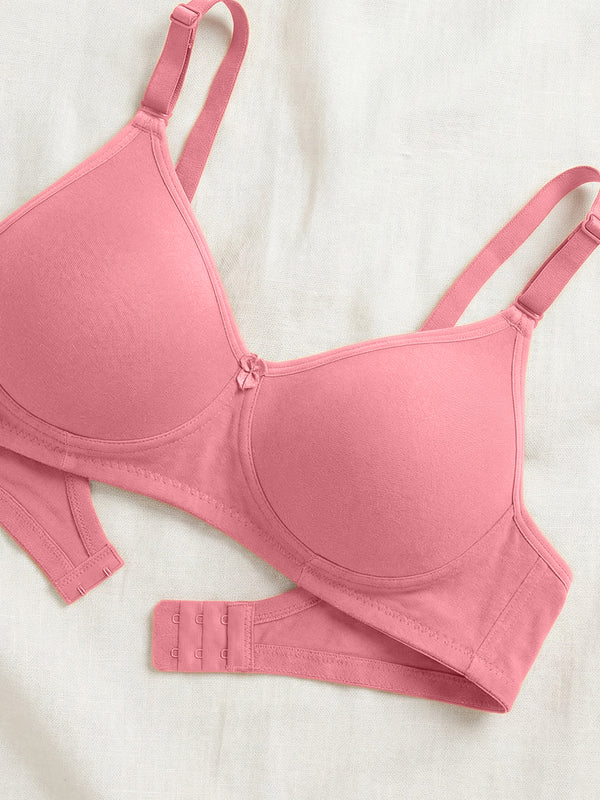 Evlyn Double Layered Cups Regular Bra | Pack of 3 | GREY CORAL BLACK