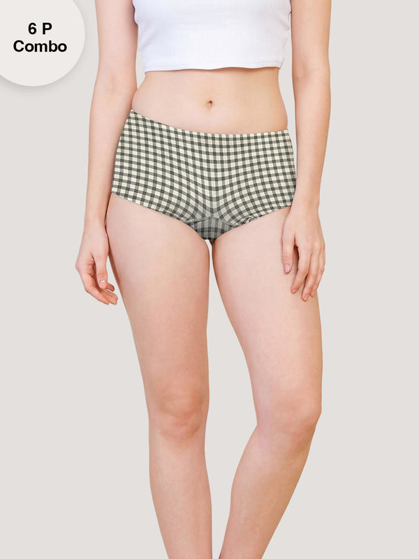 Kalyani 7001 Printed Soft & Breathable Cotton Panties | Pack of 6