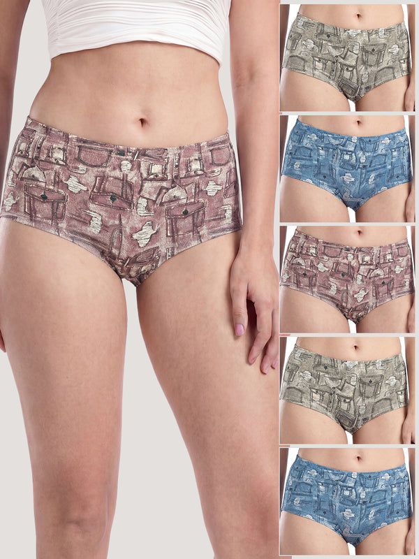 Kalyani 7005 Printed Soft & Breathable Cotton Panties | Pack of 6