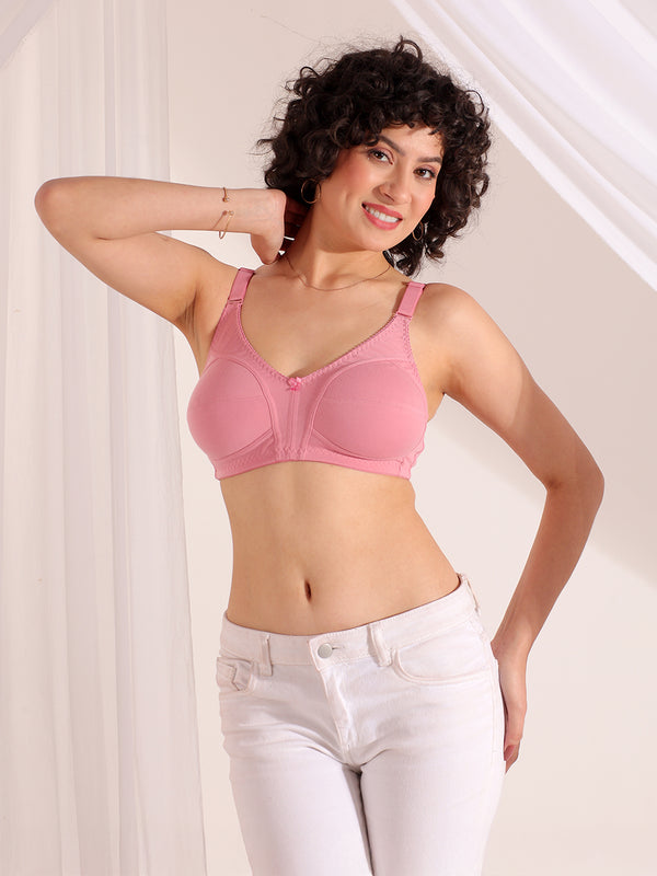 Anaya Full Coverage M Frame Minimizer Bra | Pack of 3-ONION CAMEL WHITE