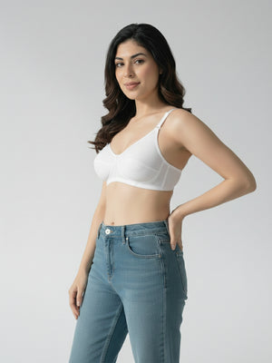 Pranika Non Padded Seamed Everyday Bra | Pack of 3 SKIN ROSE WHITE