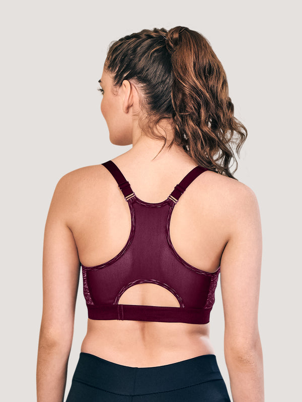 Alex High Impact Double Layered Workout/Sports Bra-M.MAROON