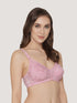 K LINGERIE Alvina Women's Non Padded Wirefree Comfort Embroidered Lace Bra