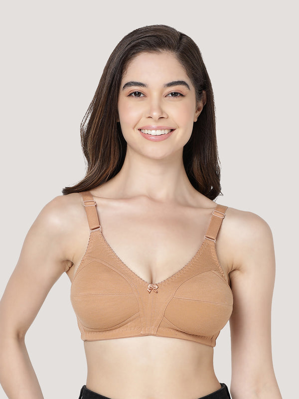 Anaya Full Coverage M Frame Minimizer Bra | Pack of 3-CAMEL CAMEL CAMEL