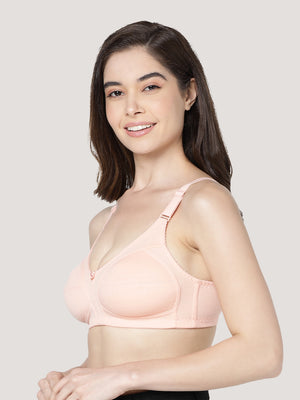 Anaya Full Coverage M Frame Minimizer Bra | Pack of 3-CAMEL BLACK PEACH