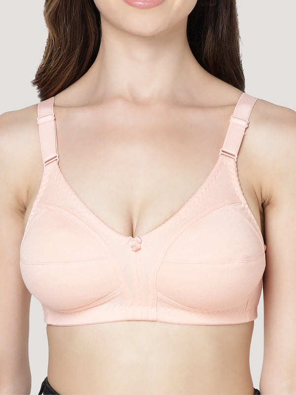 Anaya Full Coverage M Frame Minimizer Bra | Pack of 3-CAMEL BLACK PEACH